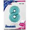 Цифры и числа Шар цифра "8", 101см Пастель Blue 1207-3344