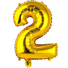 Цифры и числа Шар цифра "2", 36см Gold 1206-0911