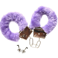 Девичник Glamour party Наручники меховые фиолетовые 2001-9890
