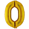 Цифры и числа К ЦИФРА 0  40" Gold блеск 1207-5391