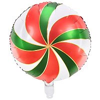 Новый год Шар 45см Леденец Red/Green/White 1202-3655
