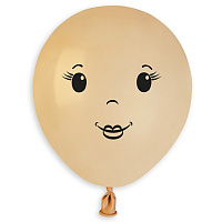 Кремовая Шар 5" с рисунком FACE Дев Blush 1103-2082