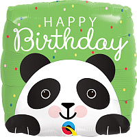 Панда Шарик 45см Happy Birthday Панда квадрат 1202-2900