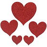 Горячие сердца! Декор Сердца красные блеск 3-5-7см, 5шт 1501-6239