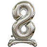 Цифры и числа Шар цифра "8", 76см Silver под воздух 1207-3654