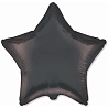Черная Шар звезда 45см Сатин Black 1204-1513