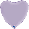Фиолетовая Шар Сердце 45см Сатин Lilac 1204-1374