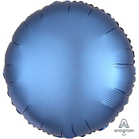 Синяя Шар КРУГ 45см Сатин Azure 1204-0642