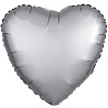  Шар сердце 18" Сатин Platinum 1204-0833