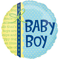 Мальчик или Девочка? Шар 18", 45см, BABY BOY Мальчик Малыш 1202-2384