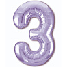Цифры и числа Шар цифра "3", 101см Пастель Lavender 1207-3720