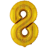 Цифры и числа К ЦИФРА 8  40" Gold блеск 1207-5399