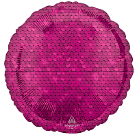 Розовая Шар 45см Пайетки Pink 1204-1151