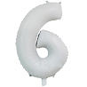 Цифры и числа Шар цифра "6", 66см White 1207-4854