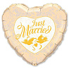  Шарик 36" Just Married Ivori/Золото 1203-0065