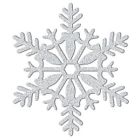 Снежинка Снежинка пластик блеск серебряная 28см 1501-3795
