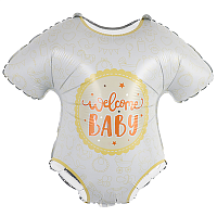 Я родился Шар фигура Боди WELCOME BABY белое 1207-4991
