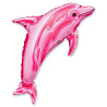  Шар фигура Дельфин розовый 1207-0042