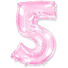 Цифры и числа Шарик цифра "5", 101см Pink 1207-4766