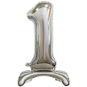Цифры и числа Шар цифра "1", 76см Silver под воздух 1207-3647