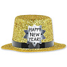 Голливуд Шляпа мини Happy New Year золото, 12 см 1501-1546