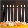 Свечи для торта Белые блеск 13,5см 24шт