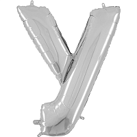 Буквы Шар буква "У", 66см Silver 1207-3798