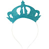 Голубая Ободок Корона 1 ГОДИК голубой блеск 1501-6245