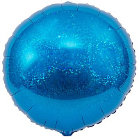 Синяя Шар БЛЕСК КРУГ 81см Blue 1204-0985