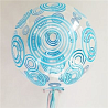  Шар BUBBLE 20" Кристалл Blue круги 1202-3391