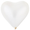  Шары Сердце 5" 16 см Металлик Белое 1105-0165