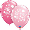 Шелк 11" Baby Girl Горошек на розовом/Q 1103-1783