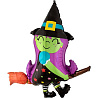 Хэллоуин Друзья Шар фигура Halloween Ведьма на метле 1207-4506