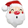  Шар фигура Санта голова ХоХоХо 1207-5498