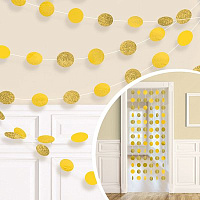 Желтая Гирлянда Круги Yellow Sunshine 2,1м 6шт 1505-1171