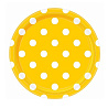  Тарелки солнечно-желтые Горошек, 23 см 1502-1972