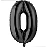 Цифры и числа Шар цифра "0", 66см Black 1207-4838