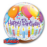 День рождения Шары Шар BUBBLE 22" HB Торт со свечками Шары 1202-2175