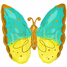 Бабочки Шар фигура Бабочка MintYellow 1207-4410