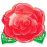  Шар фигура Роза красная малая 1207-0630