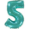 Цифры и числа Шарик цифра "5", 101см Tiffany 1207-3266