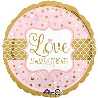 Love Бриллиант Шар ДЖАМБО Love Горошек розово-золотой 1203-0607