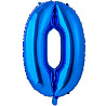 Цифры и числа Шар цифра "0", 66см Blue 1207-3677