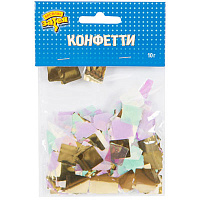Элегантная Вечеринка Конфетти тишью, золото Квадраты, ассорти 1501-4949