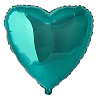 Бирюзовая Шарик Сердце 45см Turquoise 1204-0533