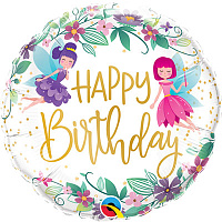 Феи Шарик 45см Happy Birthday Феи и Цветы 1202-3160