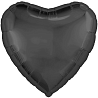 Черная Р Б/РИС СЕРДЦЕ 30" Графит 1204-1455