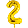 Цифры и числа Шар цифра "2", 101см Gold 1207-2773