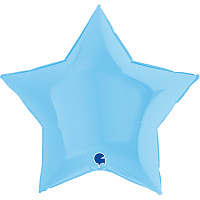 Элегантная Вечеринка Шар ЗВЕЗДА 91см Пастель Matte Blue 1204-0896