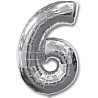 Цифры и числа Шар фигура цифра 6 Silver 1207-1094